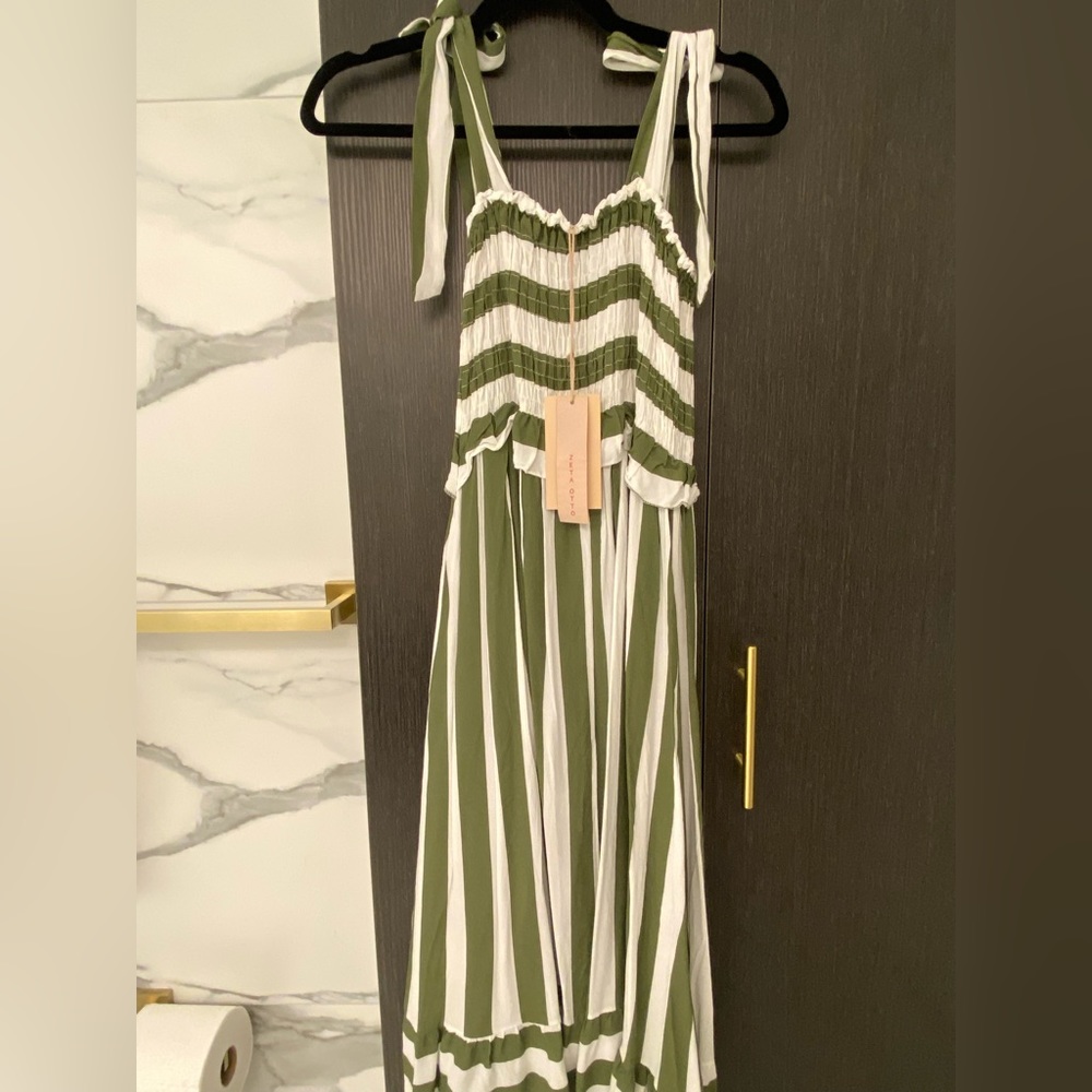 Striped summer maxi dress